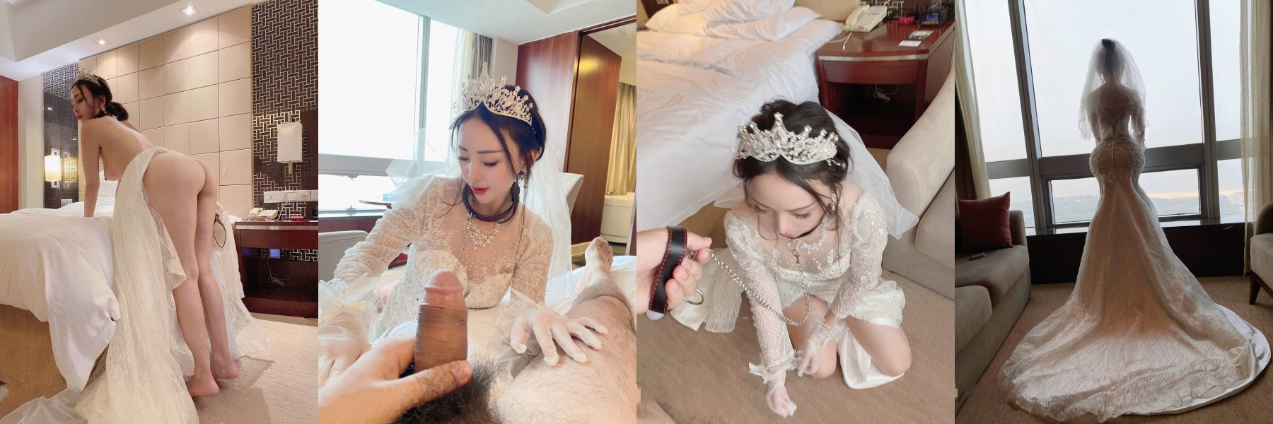 顶级反差露脸女神！蜂腰桃子臀极品气质御姐【兔兔】VIP群福利，户外男厕露出口爆新娘子妆扮享受洞房花烛初夜 - 内容 3