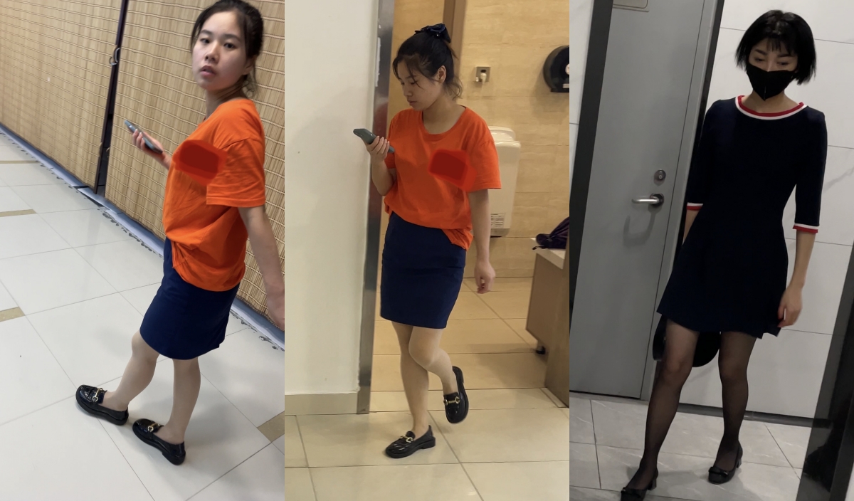 【魔手外购】牛逼坑神蹲守商场女公厕，连续偸拍多位小姐姐方便，同步露脸全身，还搭讪问路 - 内容 1